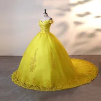 Ashley Gloria Yellow Party Dresses 15quinceanera Dresses 2024 Elegant Ball Gown Classic Lace Vestidos Customized B01 - Image 2
