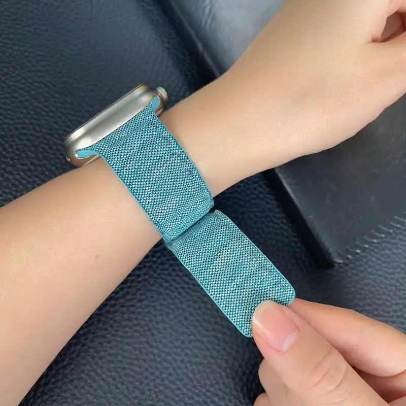 UKVipOrdersDenim-Armband für Apple Watch 11109 Ultra321 Band 49mm 44mm 45mm 42mm 40mm 38mm NYLON Schlaufenarmband – Detail 15