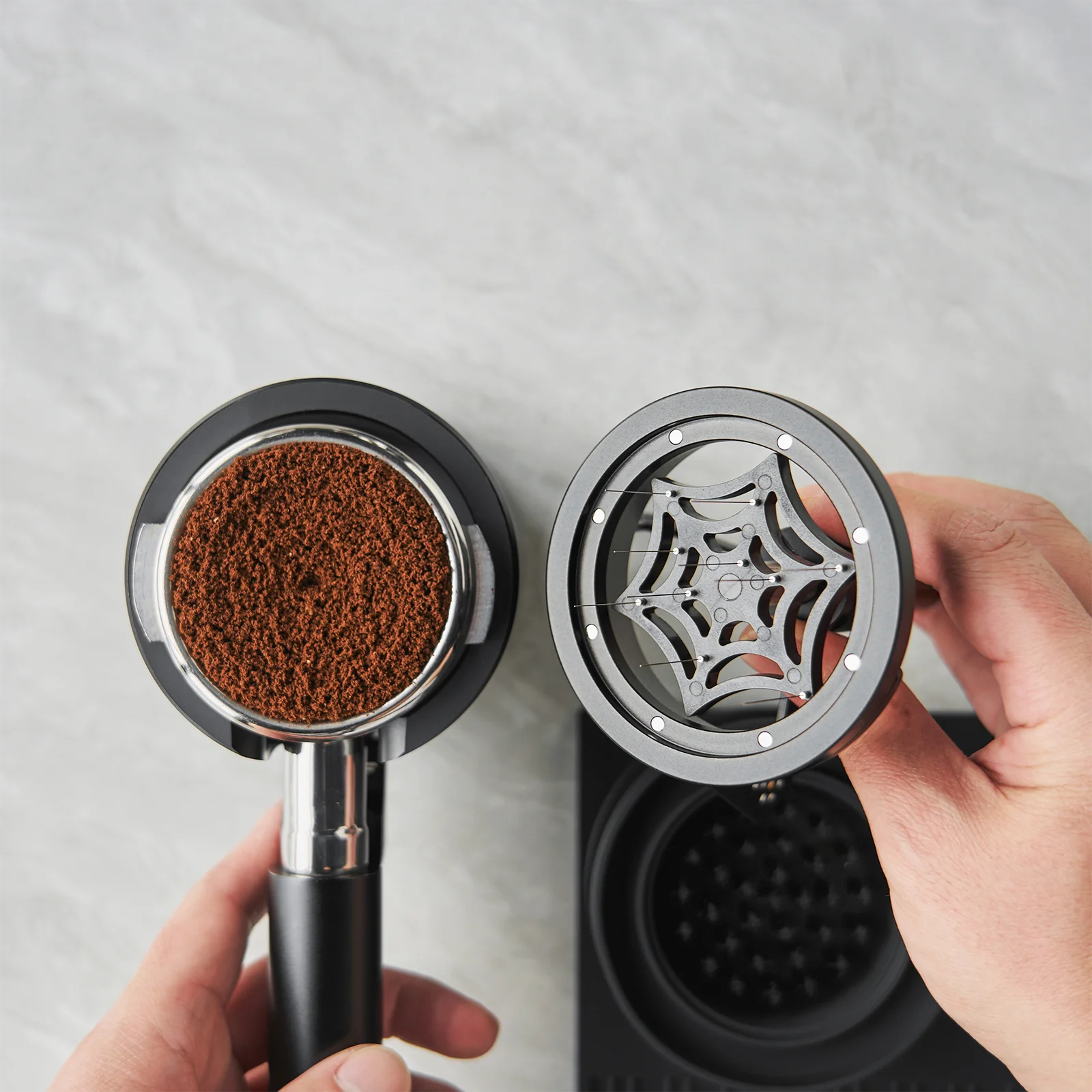 طقم أدوات قهوة إسبريسو احترافي IKAPE 3 قطع: موزع،...