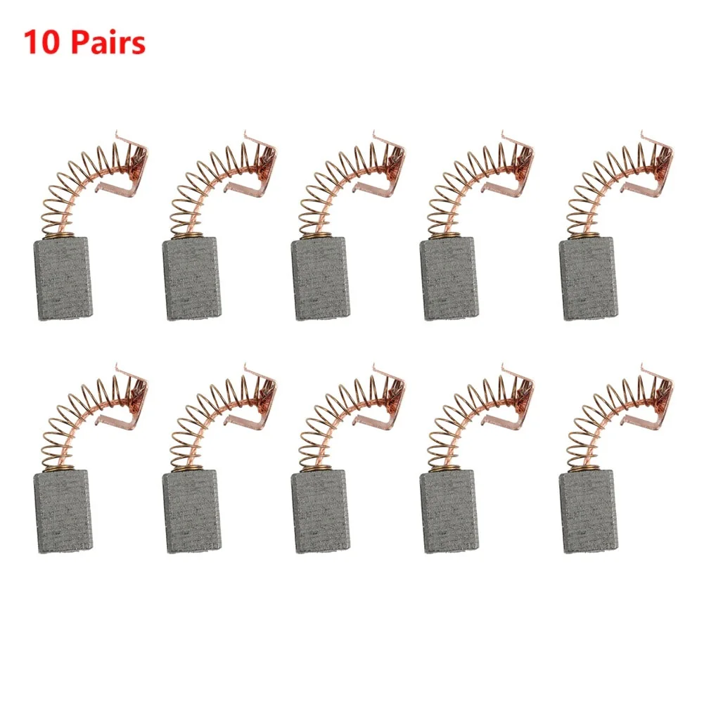 10Pairs Carbon Brushes Set 5x8x12mm Replacement  For Black Decker G720 Angle Grinder Power Tools Electric Motors Accessories 2pcs set carbon brushes for black decker angle grinder g720 carbon brushes for electric motors carbon brush power tool 5 8 12mm