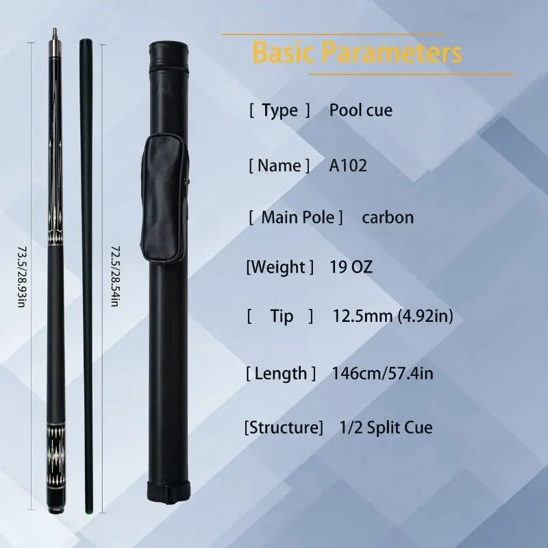 Five-piece set Pool Cue Shaft Billiard Bag Billiard Cue Accessories Package Cover Gloves