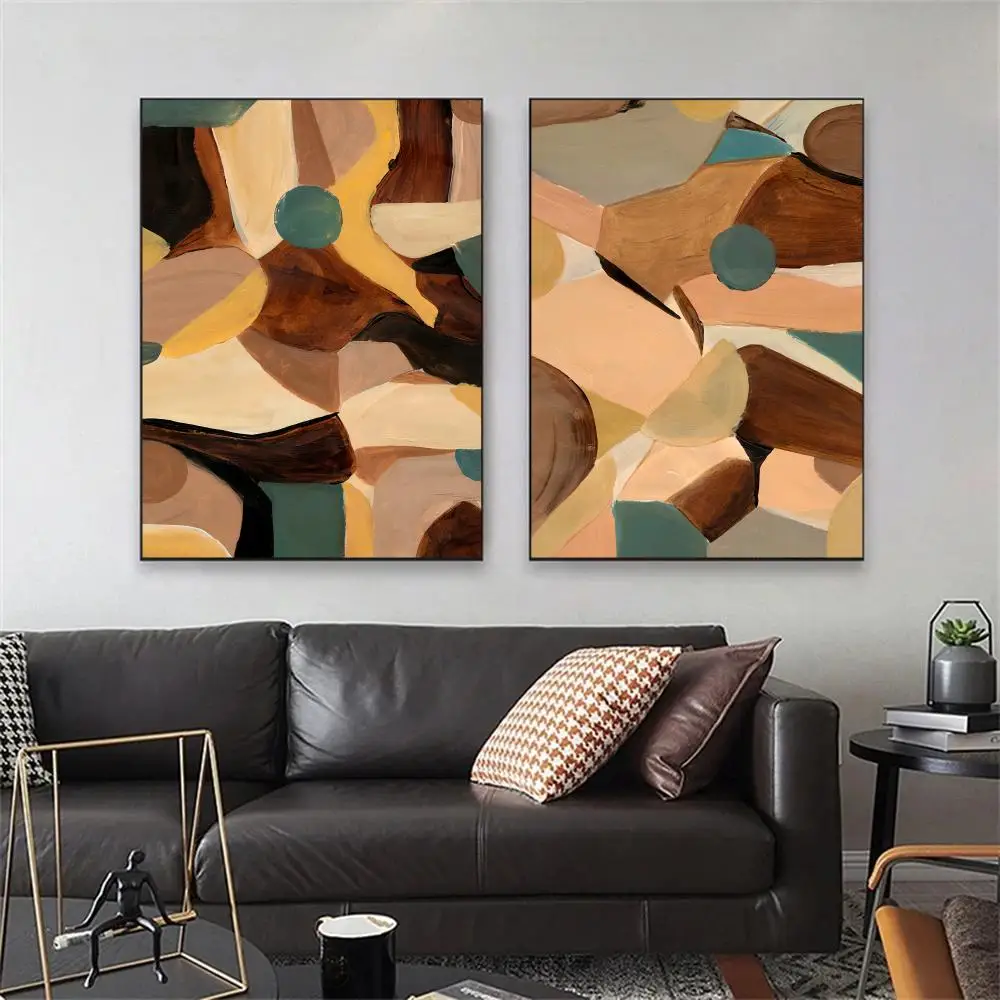 Quadro su tela con calligrafia e dipinto di aree di sabbia mobili, poster da parete per soggiorno, corridoio, decorazione per la casa, regalo moderno per le feste - immagine 2