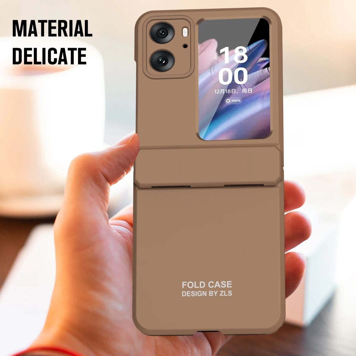 

For OPPO Find N2 Flip Case Colorful Skin Friendly Ultra Thin Matte Folding Shockproof Protection Hard Back Cover Accessories