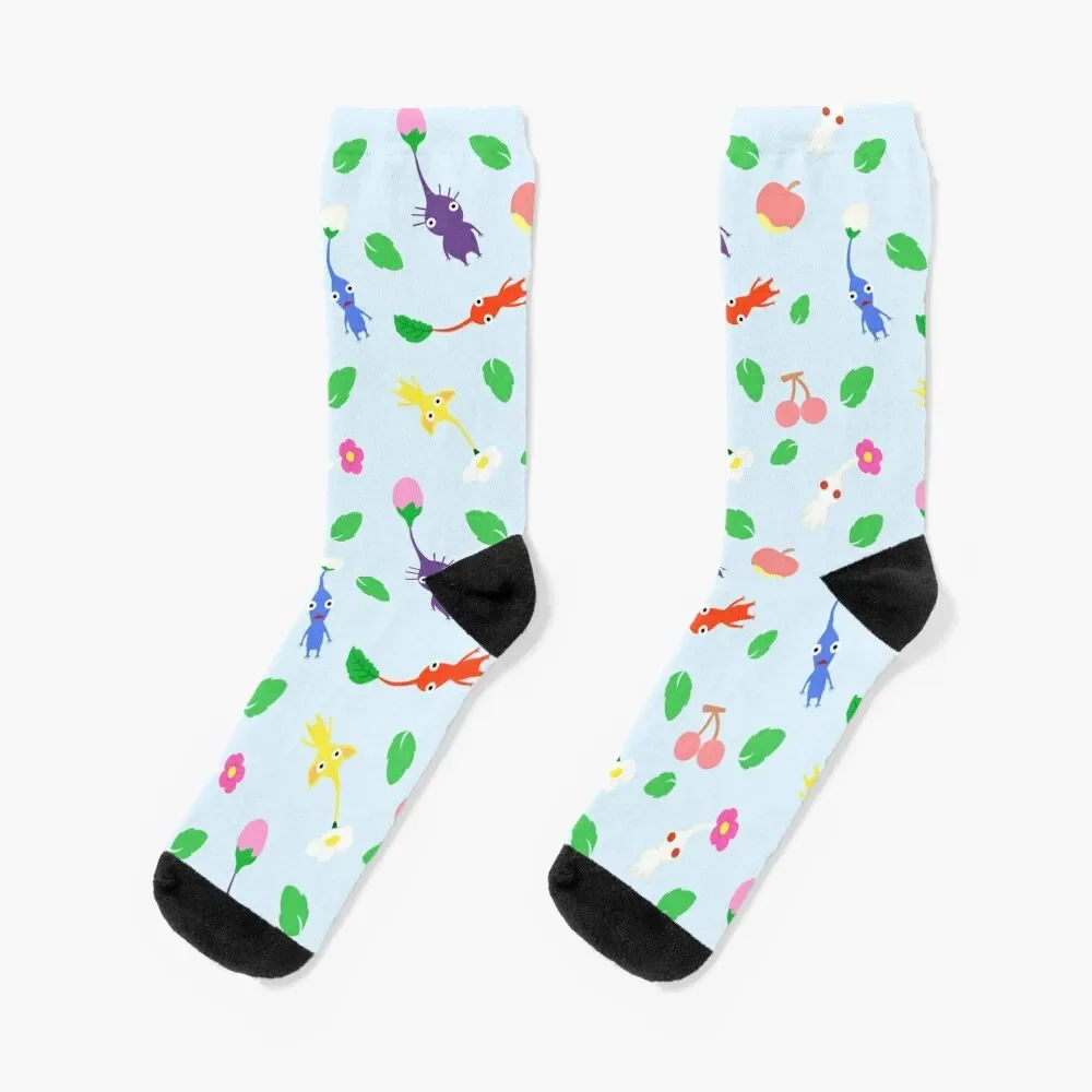 

cute pikmin pattern blue Socks gifts New year's Lots football Man Socks Women's