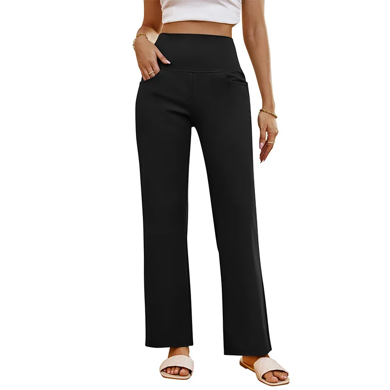 High Waist Yoga Pants Straight Leg Women's Sports Casual Loose Wide Leg Pants