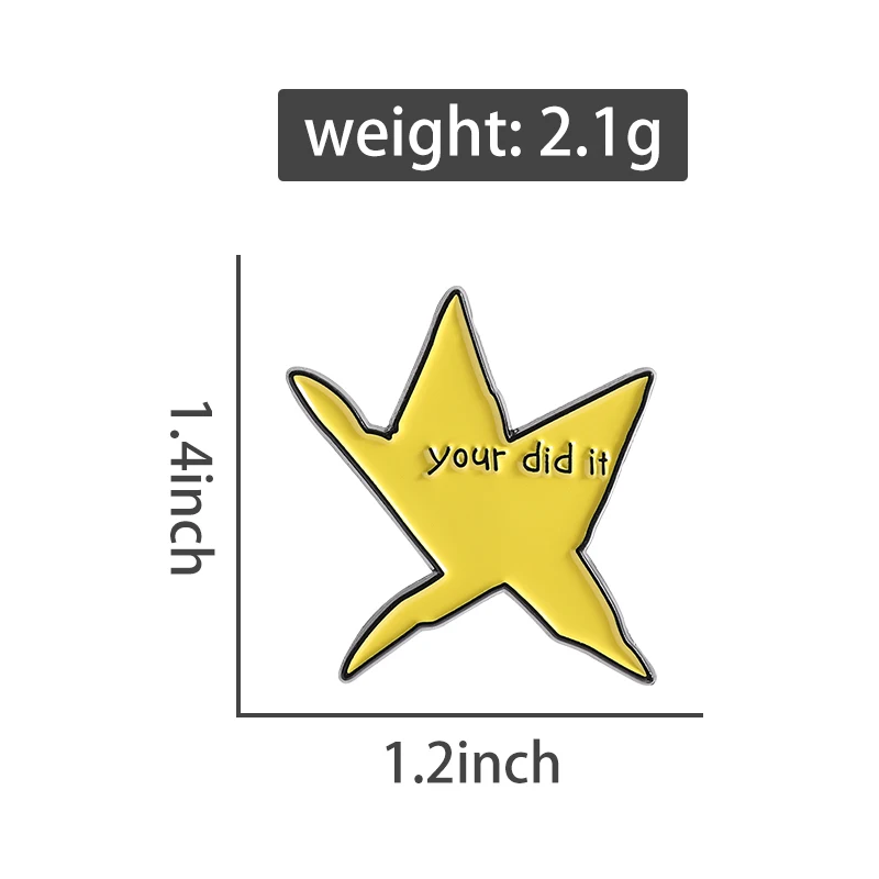 Star Awards Collection Emaille-Anstecknadeln „You Did It“-Brosche „I'm Gonna Shine“-Abzeichen mit ermutigenden Zitaten, Schmuck, Geschenk für Freunde – Detail 7