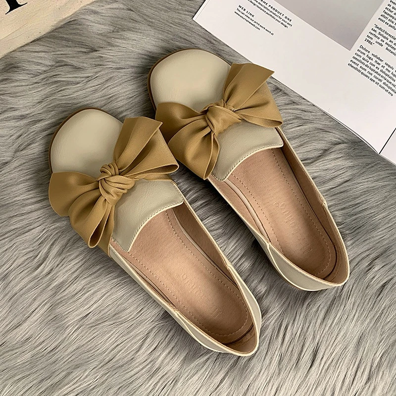2023 New Woman Flat Sole Single Shoes British Style Fashion Microfiber Leather Shoes Women's Shoes Causal Loafers Spring Autumn