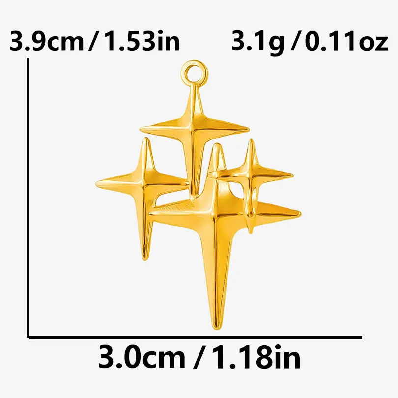 Echte vergoldete Creolen aus 316er Edelstahl, Sonnenstern, niedliche Pendientes-Ohrringe für Damen und Herren, Accessoires, Schmuck, Piercing – Detail 5