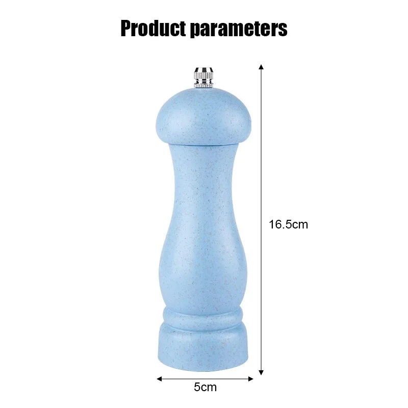 6inch Salt and Pepper Grinder, Solid Wood Spice Pepper Mill with Strong Adjustable Ceramic Grinder Kitchen Cooking Tools