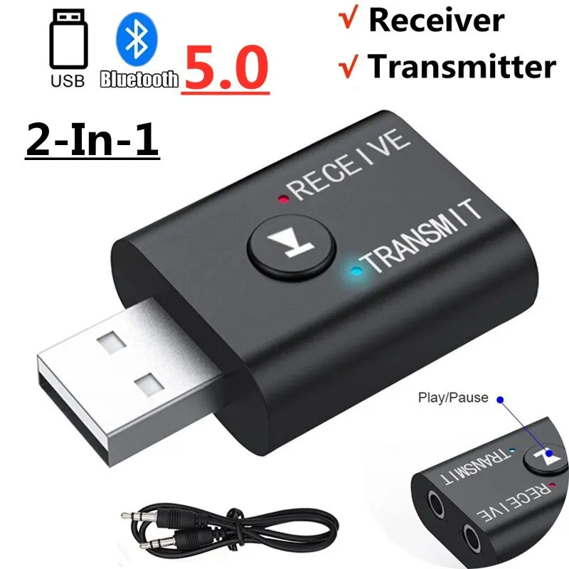 Bluetooth 5,0 Audio Sender Empfänger Stereo 3,5mm AUX Jack RCA USB Dongle  Musik Wireless Adapter Für Auto kit PC TV Kopfhörer - AliExpress