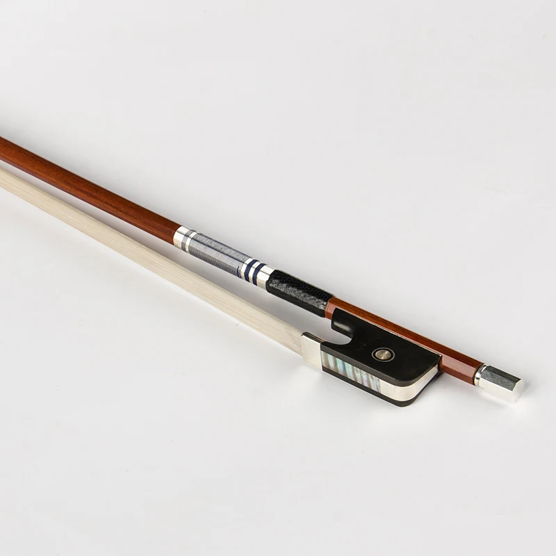 CHRISTINA Professional Cello Bow D17 Pernambuco Round Stick 4/4 Size Parisian Eye Ebony Frog Silver Mounted Winding
