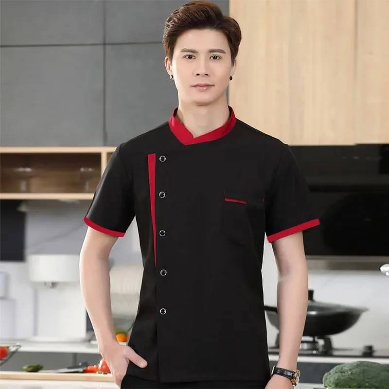 

Chefs Uniforms Summer Work Shirt Restaurant Hotel Kitchen Workwear Men Women Tops Youth Breathable Chef Jacket Cooking chef coat