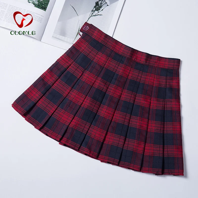 Fashion Women Skirt Preppy Style Plaid Skirts High Waist Chic Student Pleated Skirt Harajuku Uniforms Ladies Girls Dance Skirts 5