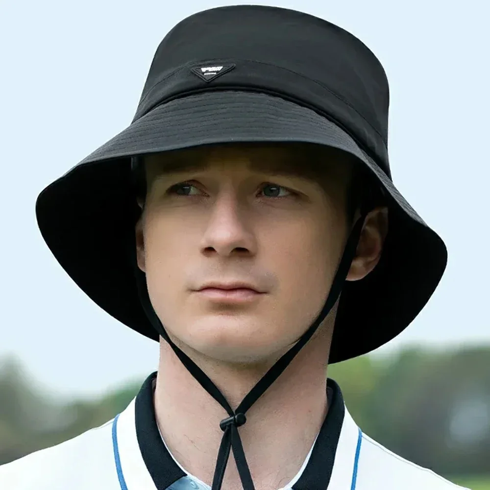 Large Summer Bucket Hat, Golf Cap Bucket Hat, Cotton, Unisex Outdoor Fishing Sun Cap, 60cm