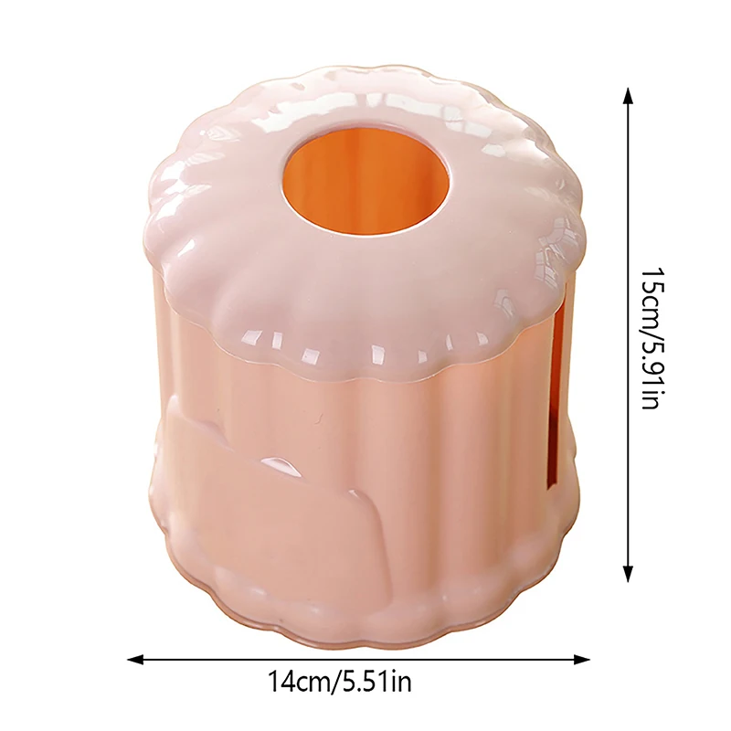 Household Tissue Box Coffee Table Dining Table Circular Napkin Storage Box Roll Paper Suction Box 5