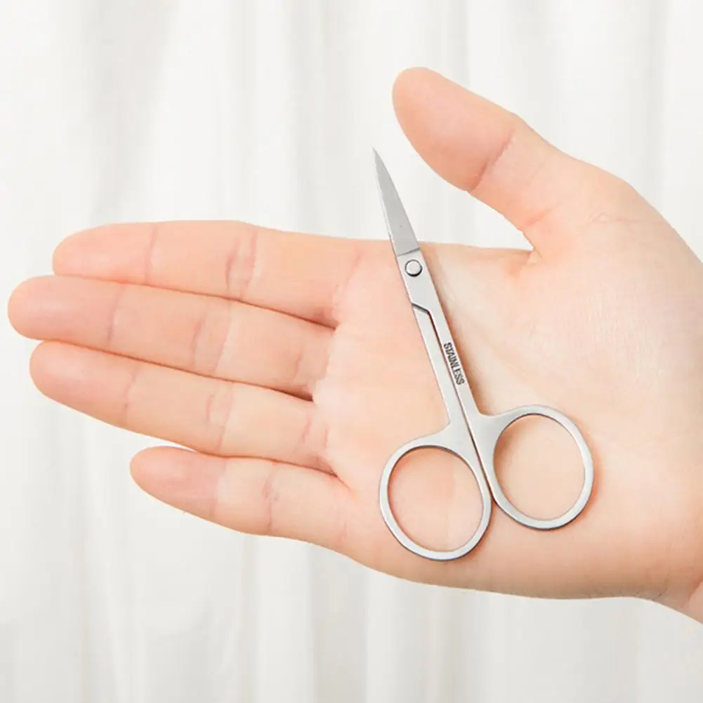 Safety Tip  Durable Nail Eyebrows Eyelash Trimmer Stainless Steel Small Grooming Scissors Portable   for Gift 5