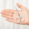 Safety Tip  Durable Nail Eyebrows Eyelash Trimmer Stainless Steel Small Grooming Scissors Portable   for Gift 5