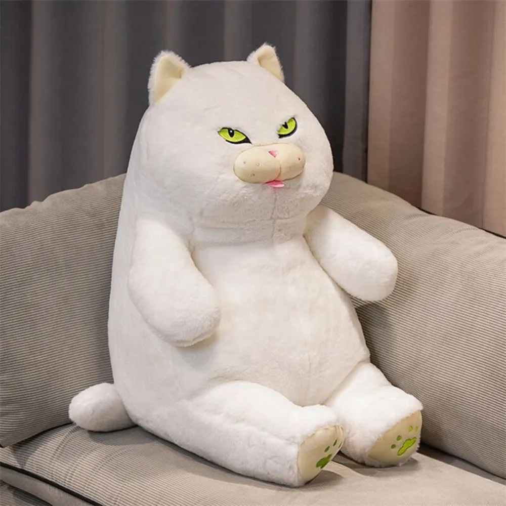 Plush Pillow Fluffy British Shorthair Cat Plush Cartoon Cute Cat Plush Doll Kawaii Soft Cat Stuffed Toy Christmas Gift