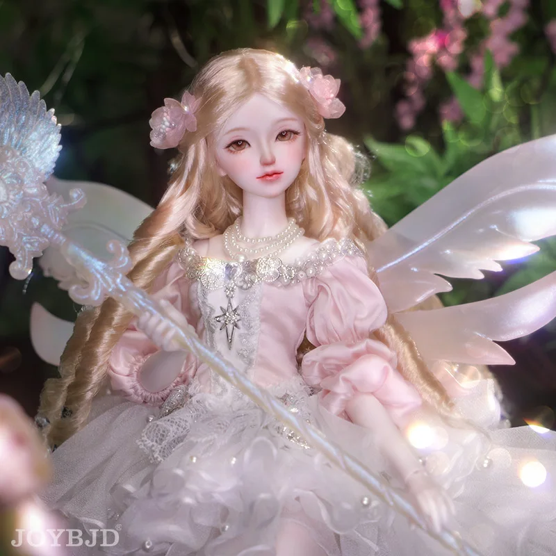 JOYBJD Fantasy Angel Muxi 1/4 Bjd Doll English Court Style LDS Graded Pink Wings And Walking Stick Resin Doll