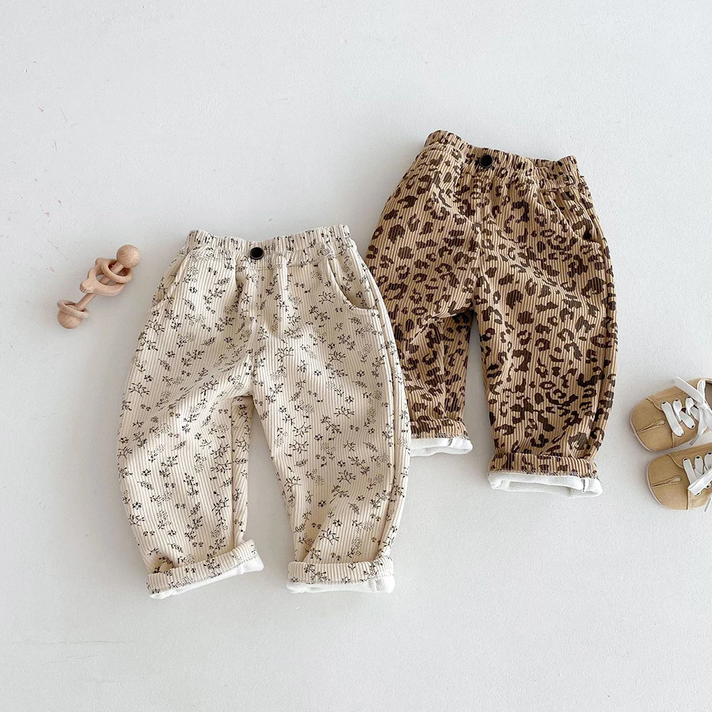 Thick Fleece-Lined Kids Pants 1