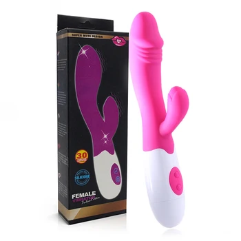 NEW G Spot Dildo Rabbit Vibrators For Women Dual Vibration Silicone Masturbation Female Vagina Clit Stimulation Massage Sex Toys 6
