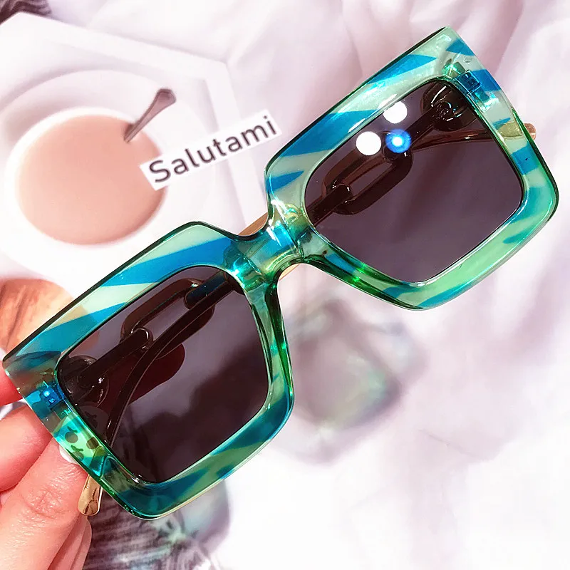 2021 New Brand Triangle Cat Eye Sunglasses Alloy Rimless Crystal Shiny Sun Glasses Female Unique Elegant Green Rhinestone Shades big frame sunglasses