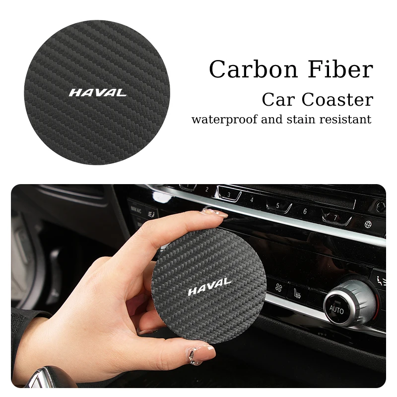 2pcs Car Coasters Water Cup Mats Waterproof Slot Pads For Great Wall Haval F7 H6 H2 H3 H5 H7 H8 H9 M4 F7X F7H H2S