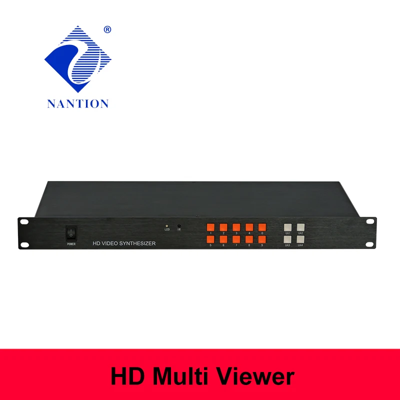 4x1 HD 비디오 신디사이저 프로세서 멀티 뷰어 HDMI 호환 CVBS VGA USB 입력 1920x1080p PIP POP RS232 원격