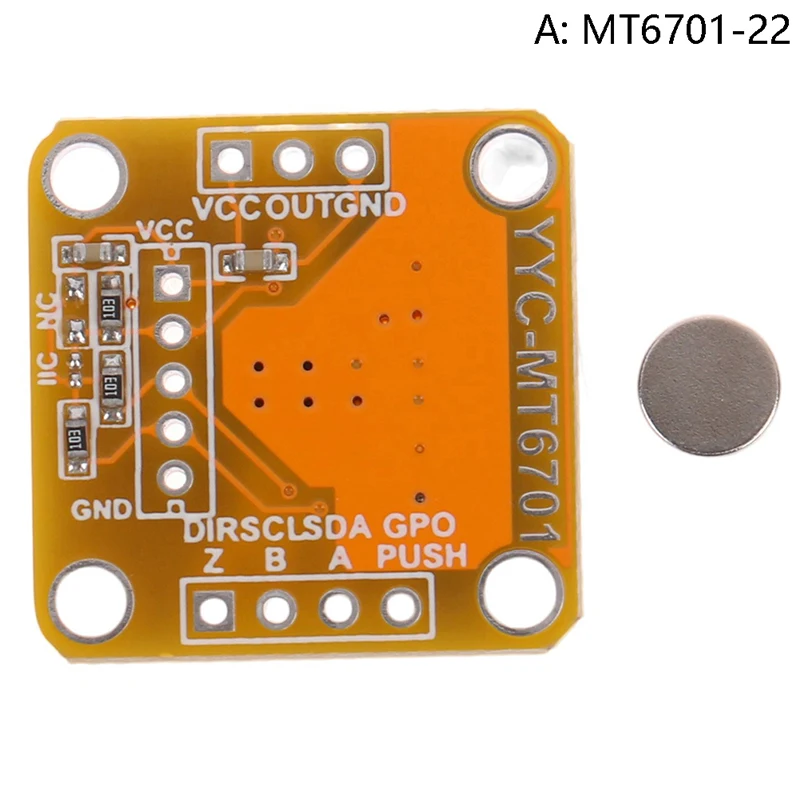 6x MT6701 Magnetischer Encoder – PWM/I2C, ABZ 1024 Zeilen, Bürstenloser Motor-Encoder, Ersatz Für AS5600 – PCB-Modul Inkl. Magnet