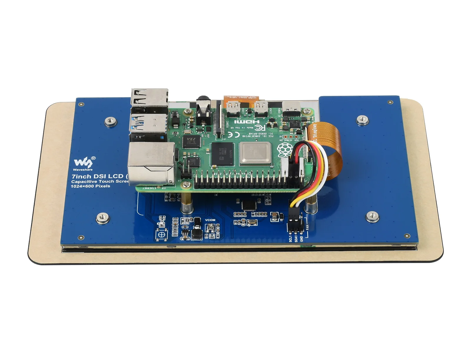 Waveshare 7 ġ 뷮  ġ IPS ÷ 󽺺 , 1024  600, DSI ̽ ȭ , ȣ ̽ 