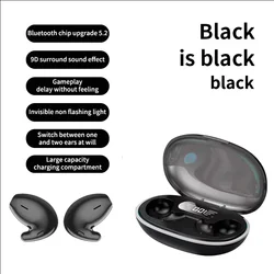 Ultra - Sleek Wireless Sleep Earbuds - Bluetooth 5.3, Waterproof, Noise - Cancelling, Sports Adaptable (PRO - Black)