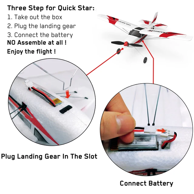 Trainstar RC Plane 2.4GHz 3CH 400mm Wingspan RC Aircraft with Xpilot Gyro System RTF Fighter Glider Warbird Airplanes 5