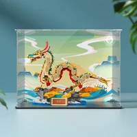 Acrylic Display Box for Lego 801112 Auspicious Dragon Clear Display Case (Toy Bricks Set not Included） 2
