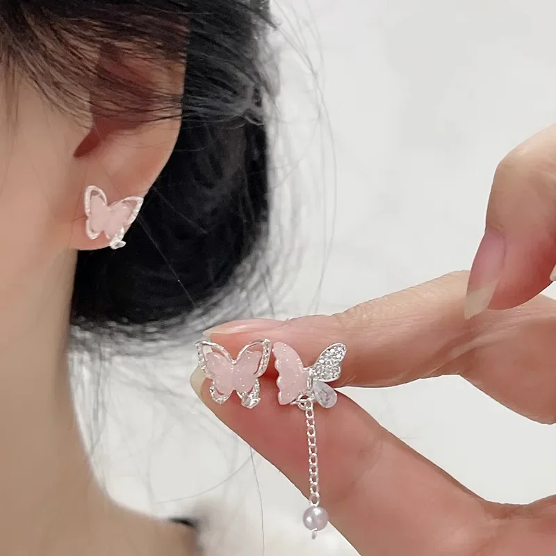 Flower Earrings Colorful Flower Butterfly Earrings Seven-piece Set for Women Fashion Personalized Daily Accessory Party Jewelry Birthday Gifts