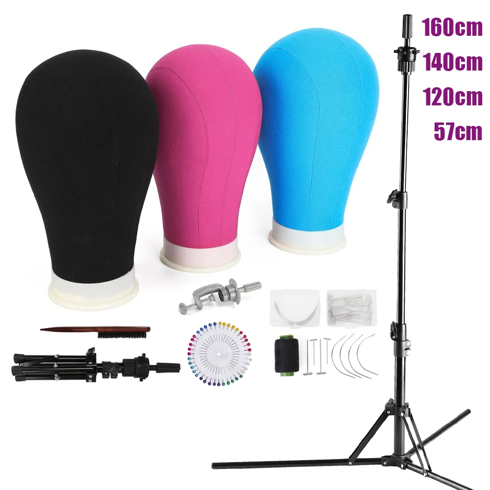 Wig Stand Wig Stand Holder Wig Head Mannequin Wig Storage Stand Mannequin Head Holder Mannequin Head Model Wig Supplies Training Head Kit Manikin head For Wigs Mannequin Head For Wig Making Stands Tripod Professional Styling Canvas Block