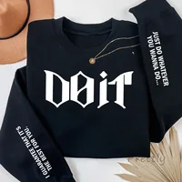 Do It Crewneck Sweatshirt Women Men Pink Kpop Fan Merch SKZ Sweatshirts Pullover Long Sleeve Hoodies Streewear Woman Clothing - Image 2