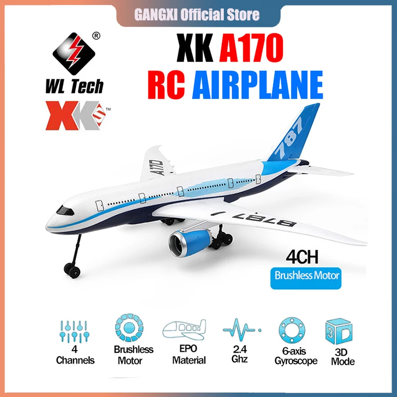 

WLtoys A170 RC Airplane 2.4GHz RC Plane 6-axis Gyro Gliding Aircraft Flight Toys forAdults Kids Boys 3D/6G System Stability