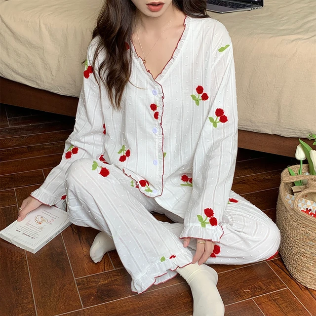 Ensemble Pyjama 2 pièces pour femmes, imprimé nœud, fausse soie, Satin,  revers, vêtements de nuit, manches longues, chemise, pantalon, vêtements de  maison - AliExpress