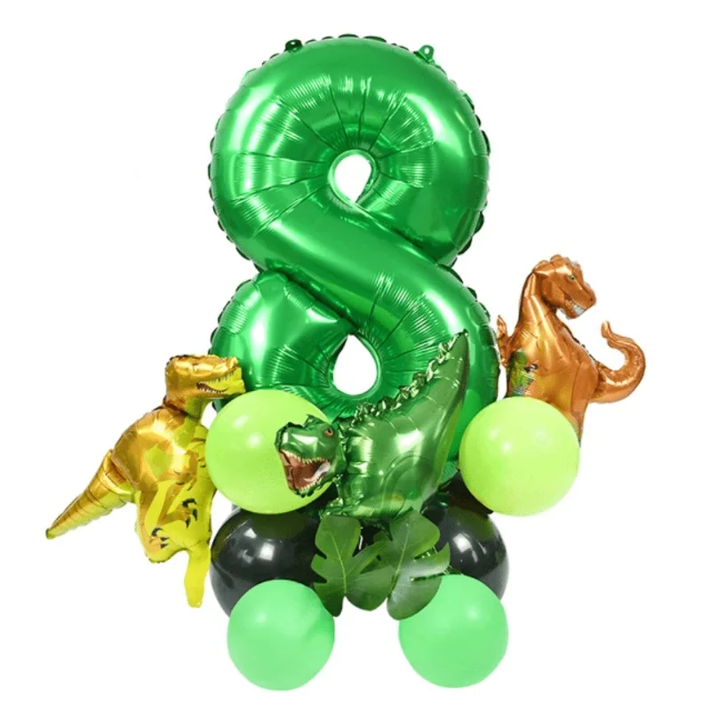 Dinosaurier Ballon Geburtstag Dekoration Anzahl Ballon Set Dinosaurier Cartoon Tier Geburtstag Dekoration Party Supplies für Kinder – Detail 28