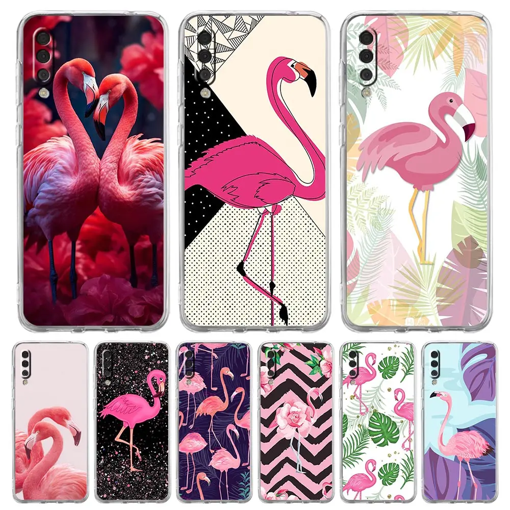 Lovely Pink Flamingos Leaf Design Phone Case