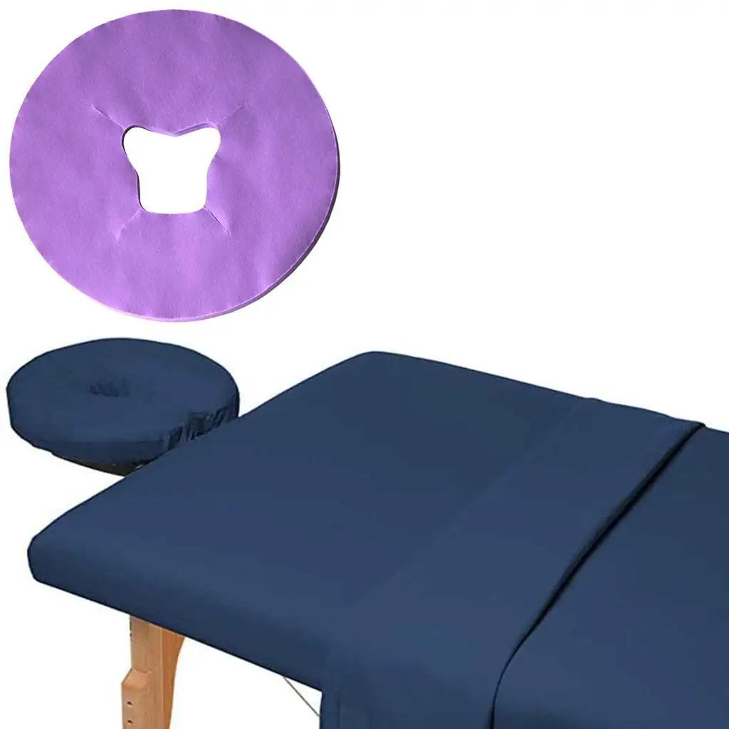 Disposable Non-woven Cloth Face Hole Table Cover Headrest Beauty Salon Accs Pink C 3