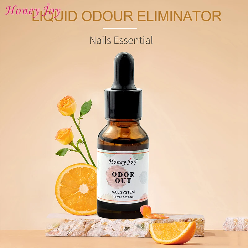 Nail Art Orange Fragrance Odorizer Acrylic Liquid ODOR OUT Odor Removal with Dropper Tube Design