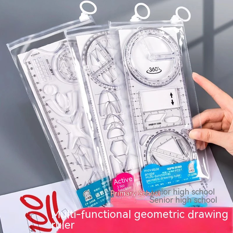 Multifunzionale Girevole Disegno Geometria Goniometro Spirograph Righello Studente Strumento Di Disegno Bambini Apprendimento Pittura Strumento Artist
