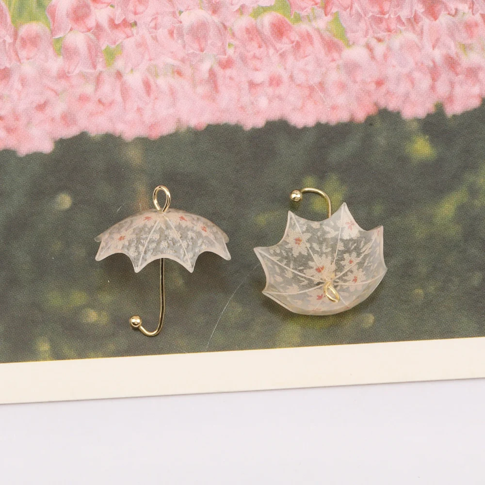 Cordial Design 100Pcs 19*21MM Jewelry Findings & Components/Hand Made/Umbrella Shape/DIY Earring Making/Cute Resin Charms #16273 - cordial