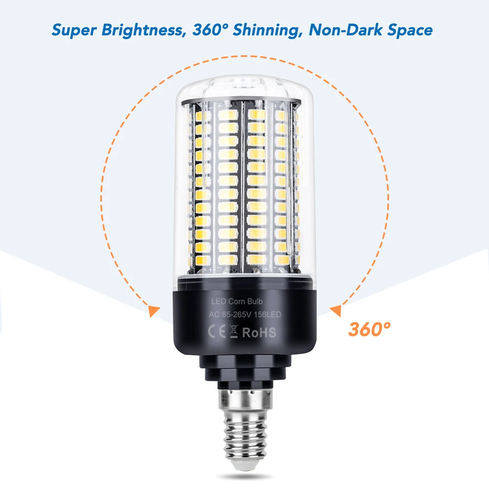 30W LED E27/E26 콘 라이트 전구 E14 샹들리에 램프 B22 천장 전구 AC 85-265V 무플리커 가정용 거실용 냉/온백색