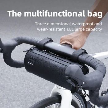 Borsa da manubrio per bici impermeabile Tracolla anteriore nera per viaggi e riporre biciclette da strada in montagna