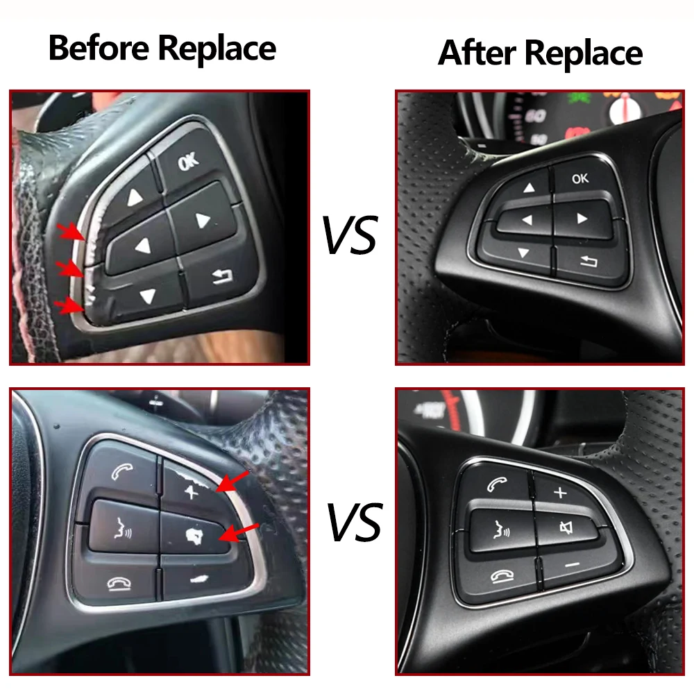 Auto Lenkrad Tasten Control Schalter Abdeckung Für BENZ A B CLA CLS GLA GLS GLE Klasse W176 W246 W218 W172 W292 W166 A 0999050600 – Detail 2