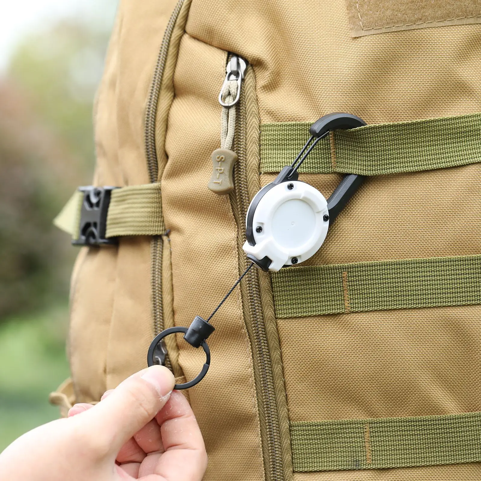 Retractable Keychain Wire Rope Elastic Pull Rope Buckle Anti-lost Extension Cord High Rebound