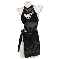 NieR Automata Cosplay Yorha Bathing Suit Costume 2B Epoch Sexy Swimsuit Women Two Piece Beach Swimwear Dress Halloween Anime