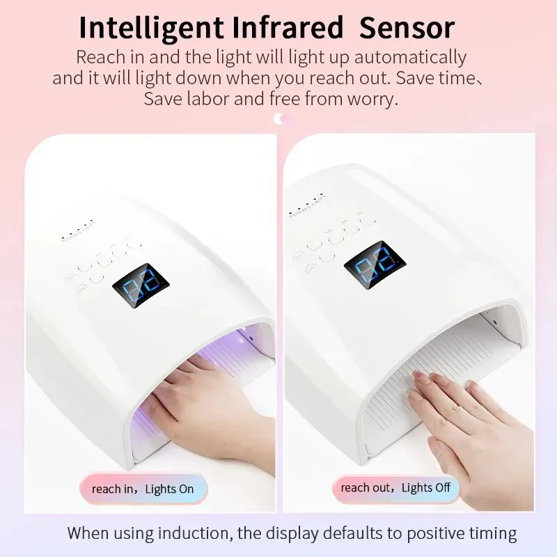 Rechargeable UV LED Nail Lamp 66W Cordless Nail Dryer for Gel Polish Professional Nail Art Manicure Tools for Home and Salon 4